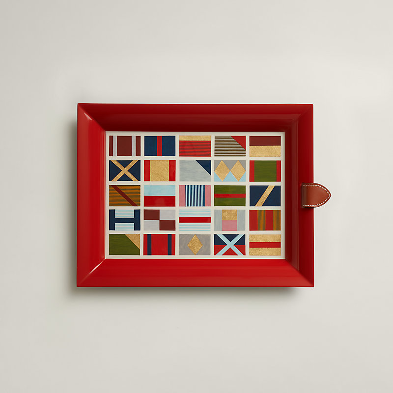 Atrium Hippique Graphique letter tray, very small model - Red